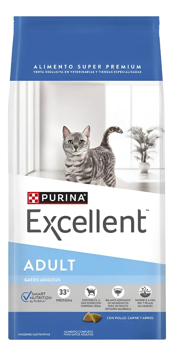 Purina Excellent Adult para Gato Adulto Pollo/Carne/Arroz de 7.5kg